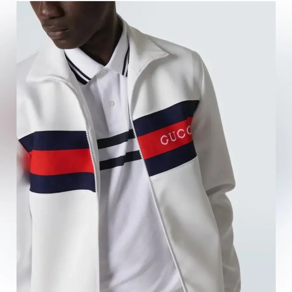 Gucci Web Stripe Technical Track Jacket sz L